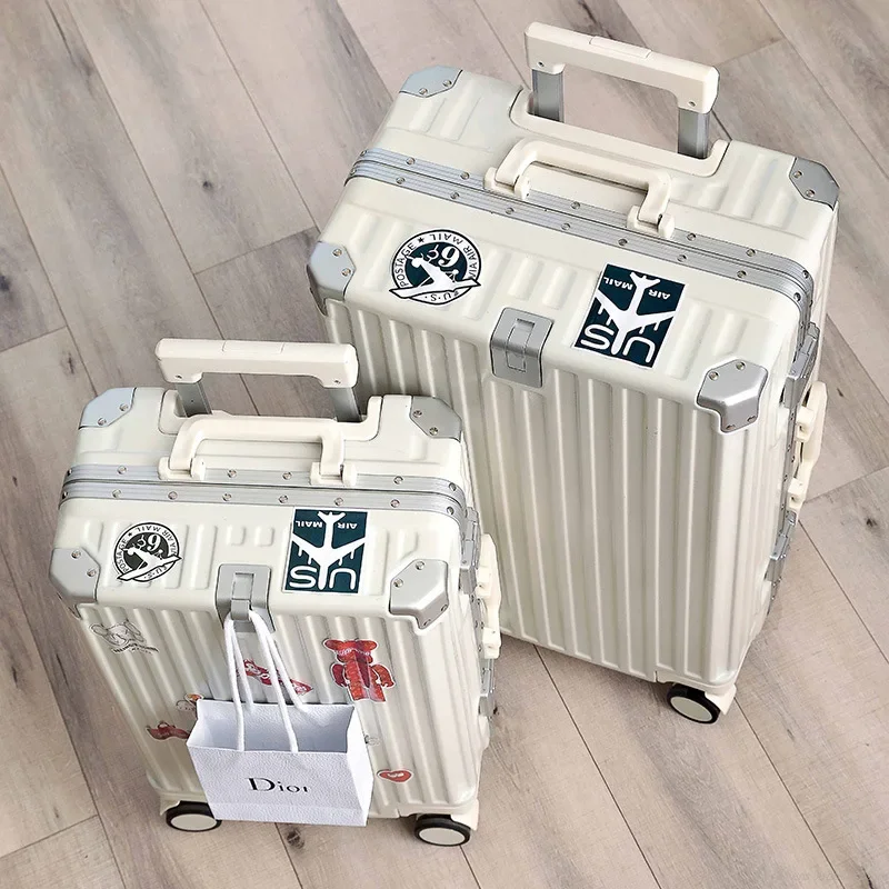 Rollgepäck weiblich 20 24 26 28" starke dicke langlebige Trolley-Box männlich Reise Boarding Passwort Box Koffer schalldichtes Rad