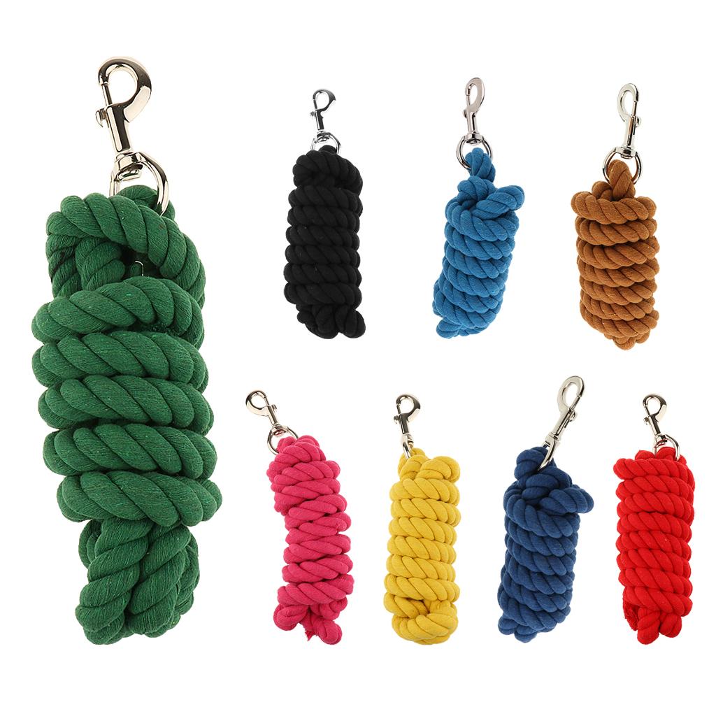20mm Extra Spessore 2.5m Cavallo Corde Principali Tessuto di Cotone Equitazione Rein Cavalli Intrecciati Cavallo Rein Catena Bridle Guinzaglio Leader