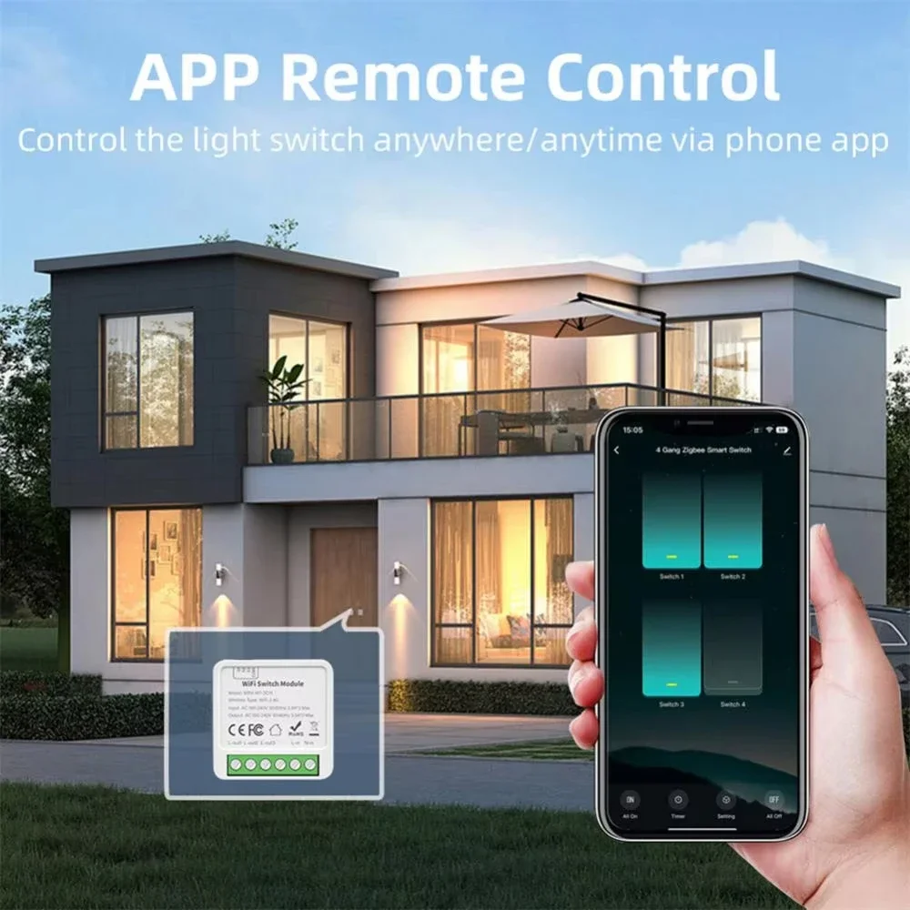 Tuya wifi/zigbee3.0 interruptor inteligente mini disjuntor módulo diy temporizador remoto controle de luz sem fio trabalho com vida inteligente alexa google