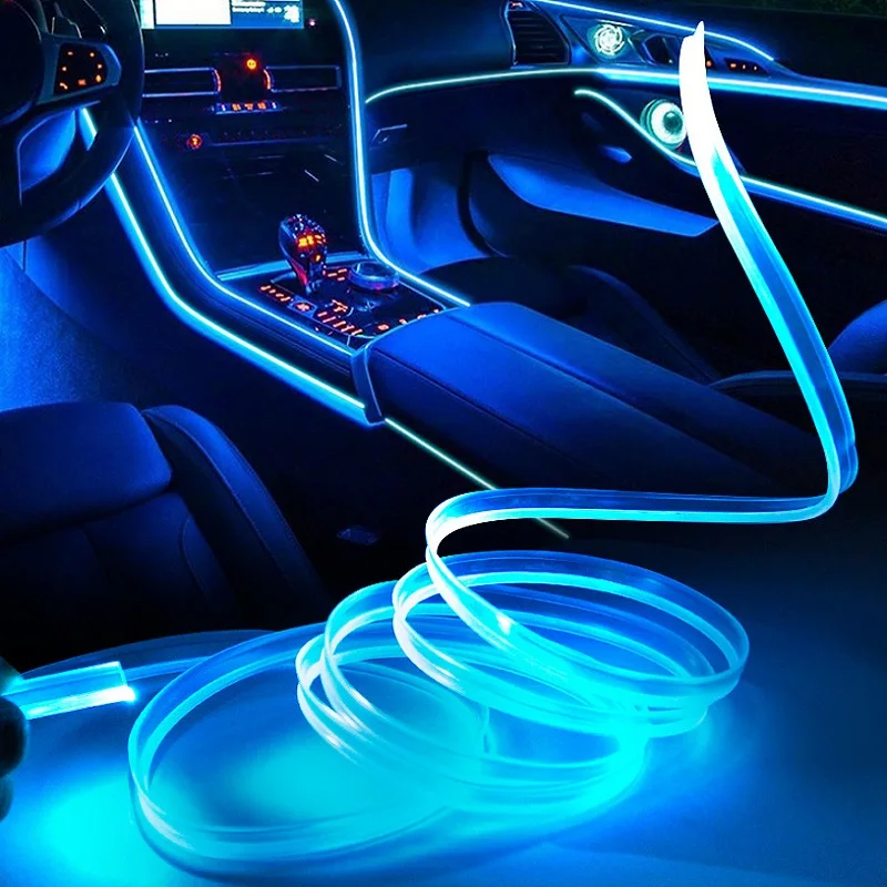 1M/3M/5M Nội Thất Ô Tô Đèn Led Trang Trí Đèn EL Dây Neon Dải Cho Tự Động Tự Làm linh Hoạt Ánh Sáng Môi Trường Xung Quanh USB Đảng Bầu Không Khí Diode