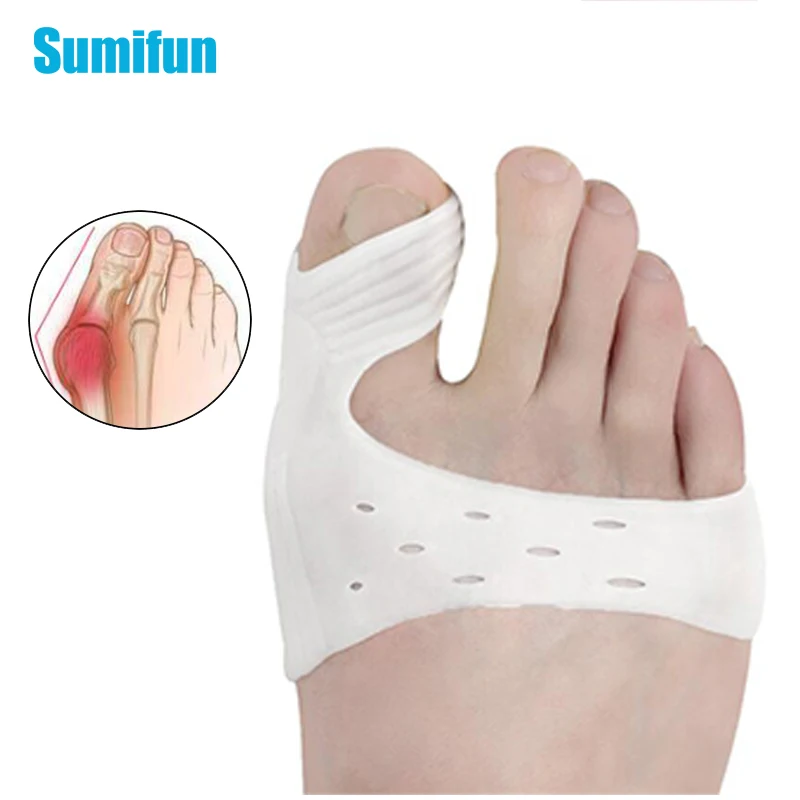 Separadores de pulgar de Gel de silicona ortopédico para juanete, espaciadores, Corrector de Hallux Valgus, herramienta para el cuidado de los pies, 2 uds.