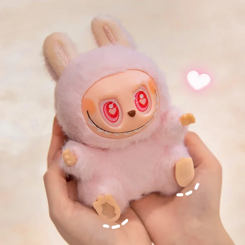 15 см Labubu плюшевая игрушка монстры сердцебиение макарон кукла эмалированное лицо милая мягкая аниме кулон настольный орнамент подарок девушке