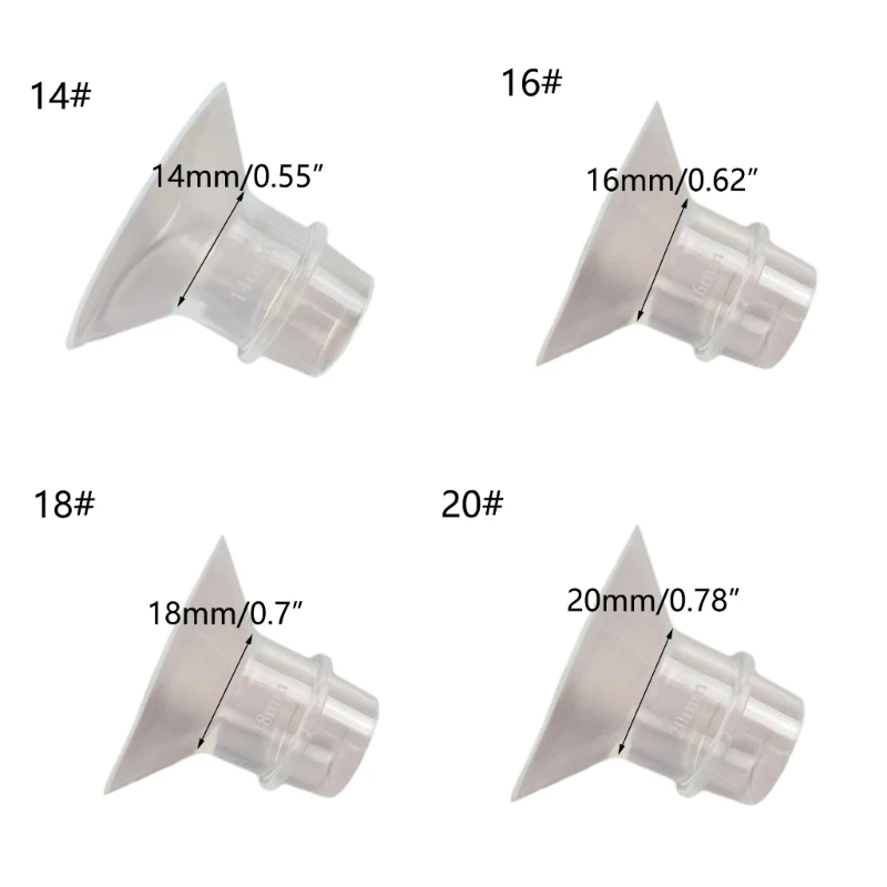 Adaptador de brida de extractor de leche de silicona eficiente, convertidor de bocina de extractor de leche conveniente, duradero para Expresión de leche mejorada