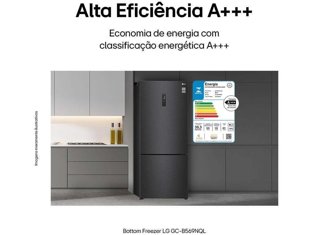 Geladeira/Refrigerador LG Frost Free Smart Preta - 110V