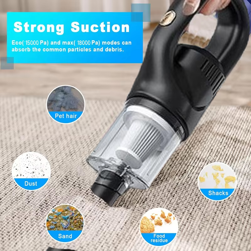 Portable Rehargeable Handheld Vacuum Wireless Handheld Vacuum Cleaner Auto For Home Car Pet Mini Cordless Vacuum Cleaner 2024
