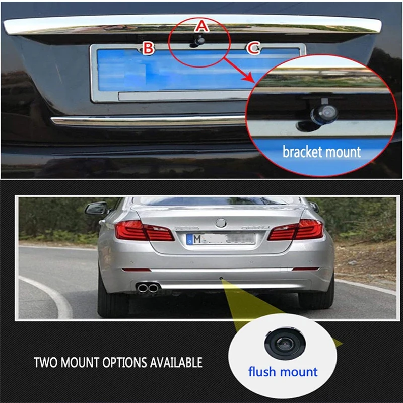 Car Rear View Camera with Video Cable Night Vision Reversing Auto Parking Camera IP68 Waterproof CCD LED Auto Backup Monitor HD