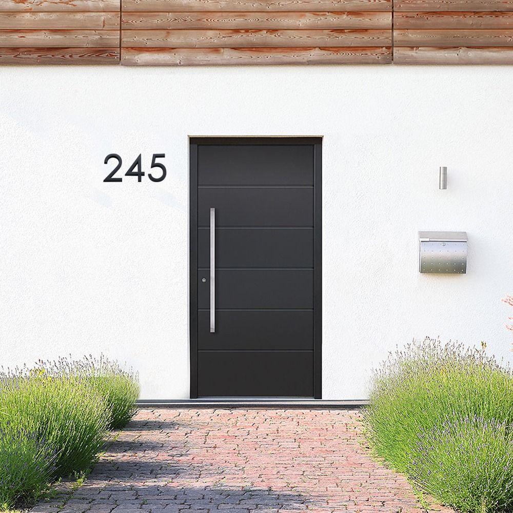 4inch/10cm 3D Black For Home Mailbox Hotel Address ABS Acrylic Numeral Tag Number Plate Sign 0 To 9 Door Label