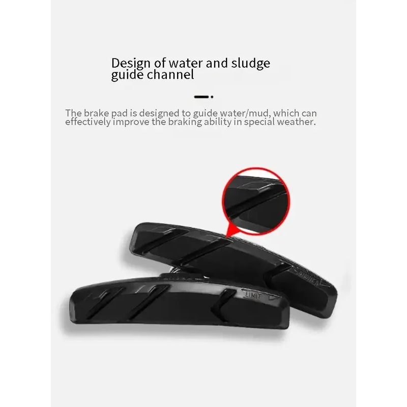 A Pair Silent Brake Leather for Bicycles, Mountain Bikes, Dead Speed Bikes, Colored V-brake Universal Card Mounted Brake Leather