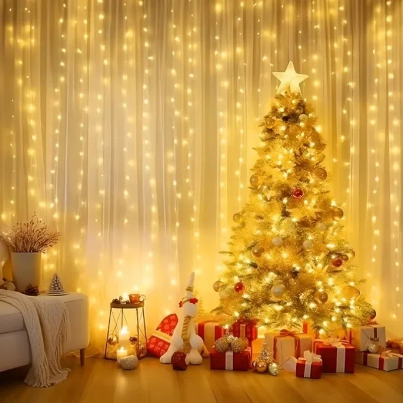 Remote Curtain Fairy Lights 3/4/6M LED 8 Modes Window USB Power String Lights Festoon Party Xmas New Year Christmas Light Decor