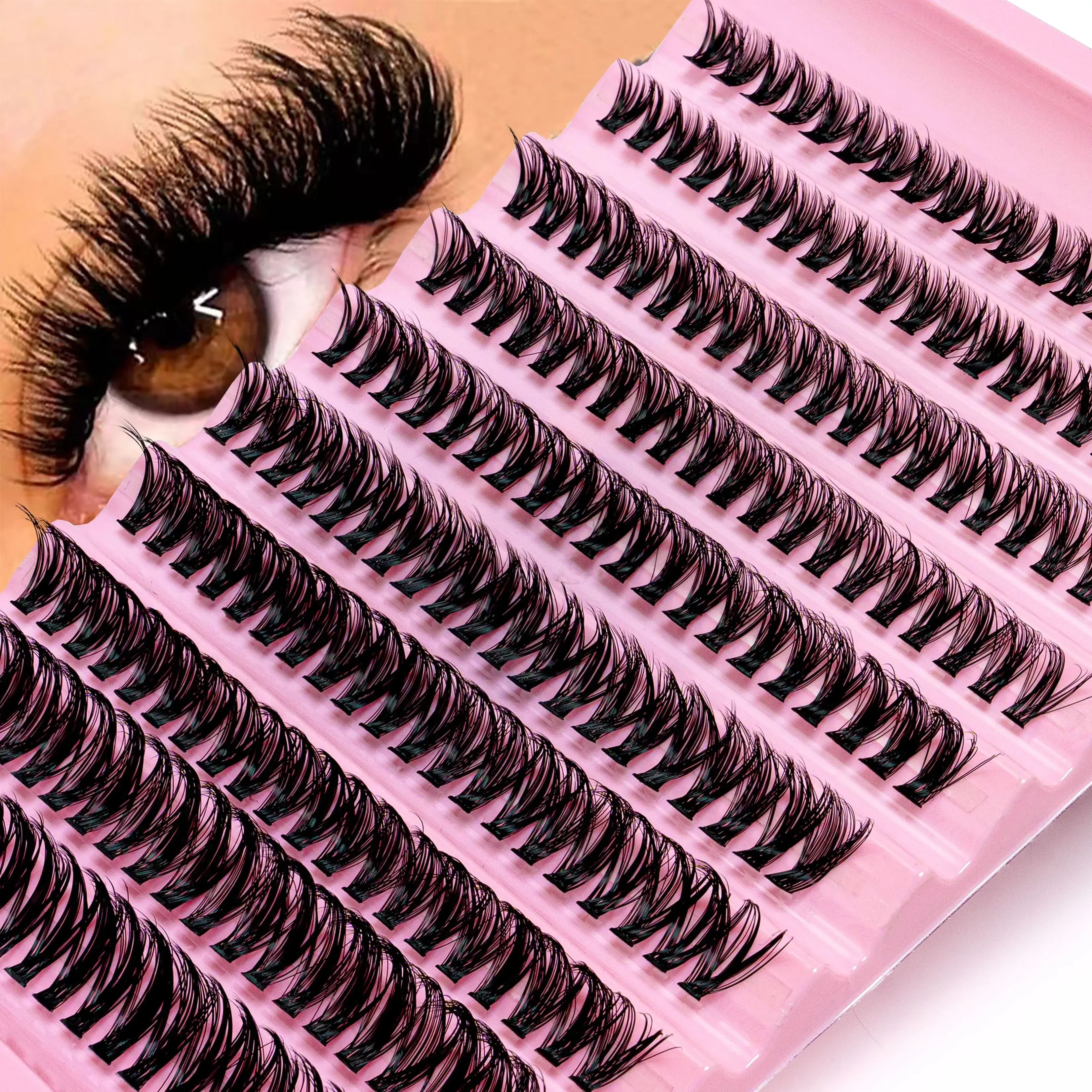 Pestañas postizas 30D/40D/80D, 200 grupos, rizo de 0,05 mmD, 8-16mm, extensión de pestañas naturales mixtas, pestañas personales con volumen ruso 3D