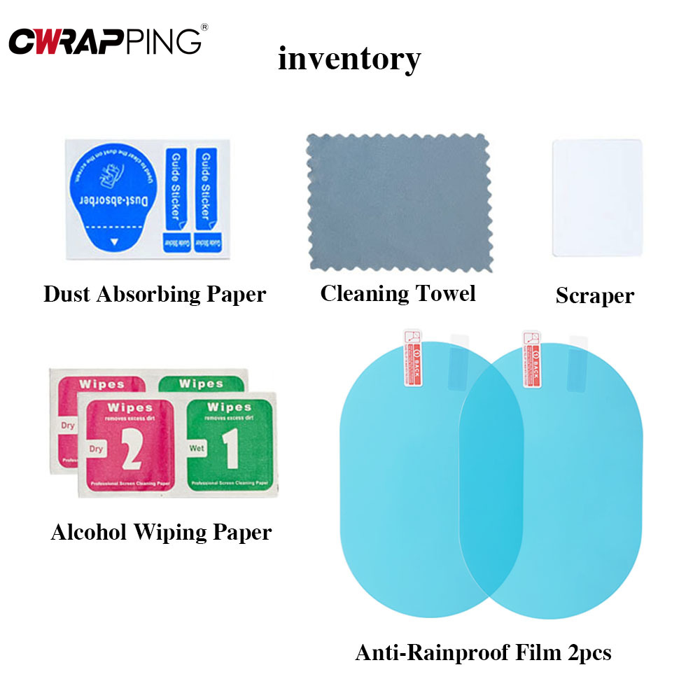 4Pcs Car Rearview Mirror RainProof Film Waterproof Car Sticker Window Rain Proof Clear Protective Film Rainproof Car Accessories