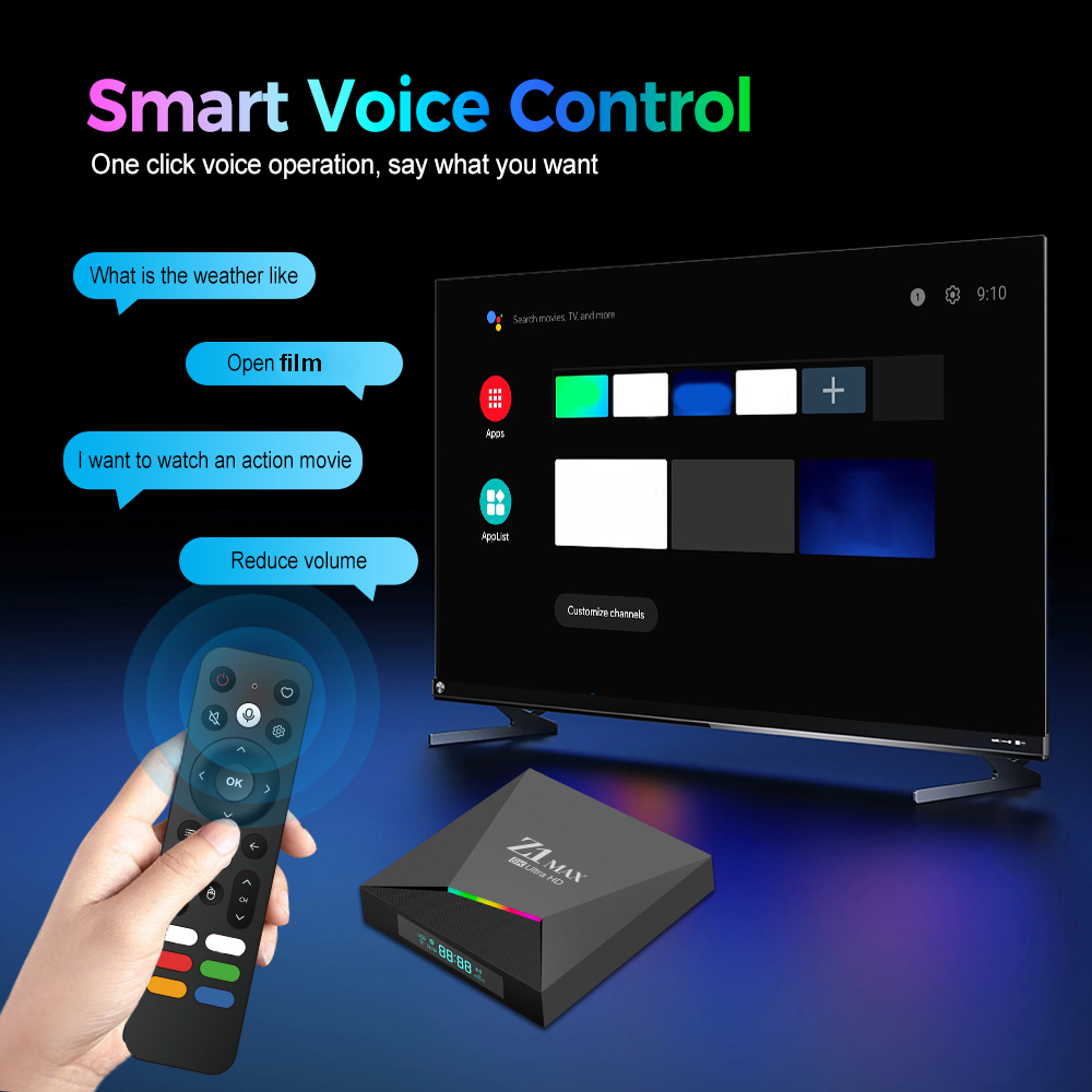 Z1 Max TV Box Android 15 iptv Allwinner H618 Quad Core 4G 5G WiFi Dual HD 8K 4K reproductor multimedia BT 5,0 compatible con caja de TV remota por voz
