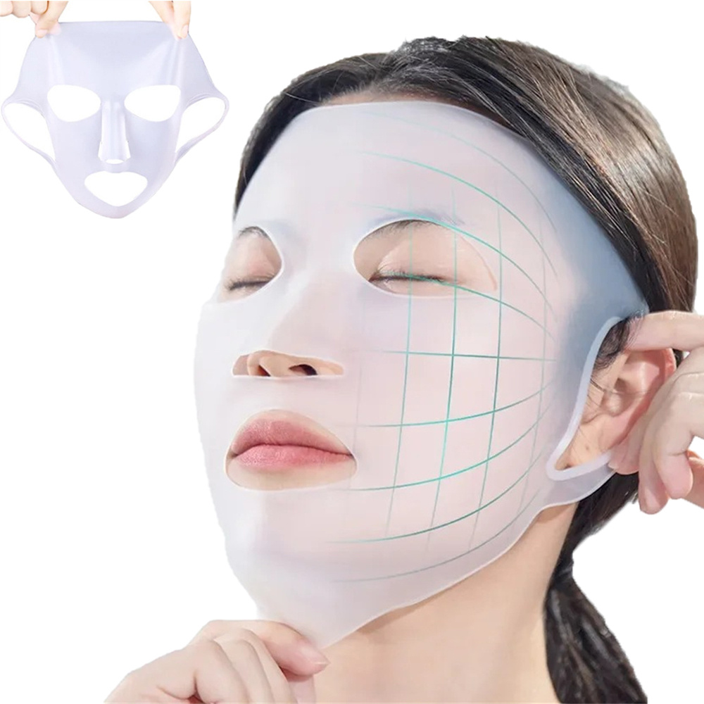 3D Siliconen Gezichtsmasker Vrouwen Huidverzorging Hydraterende Lifting Verstevigende Anti Rimpel Herbruikbare Gel Vel Masker Gezichtsverzorging Tool