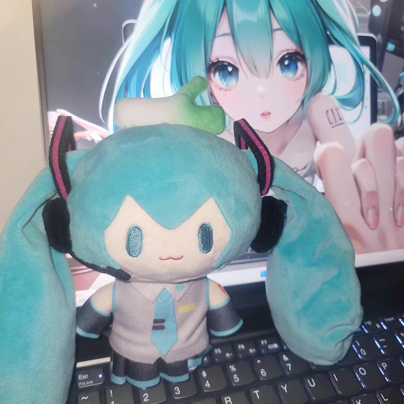 15cm hatsune miku kawaii q versão figura boneca de pelúcia anime periférico pelúcia brinquedo coleção modelo ornamento brinquedo meninas presente