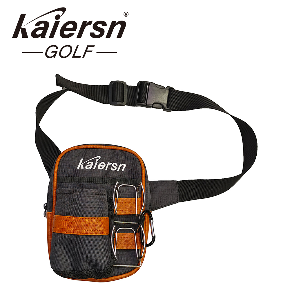 Kaiersn High Quality Park Golf Bag， With 2 Ball Clips Waist Bag，Golf Accessories Bag