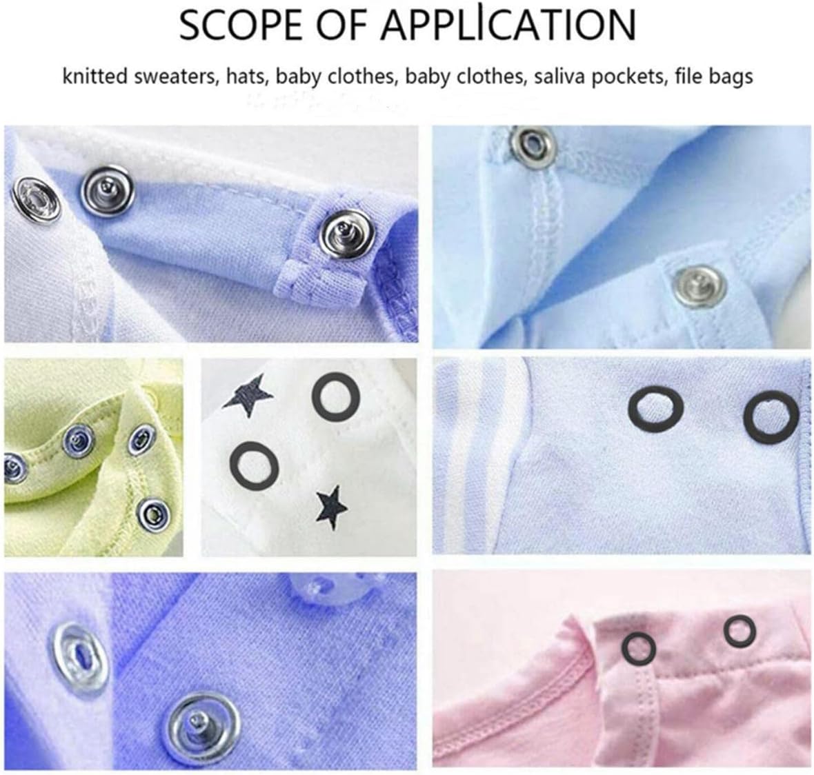 50 5 爪バックルクランプセットベビー服と靴目に見えないカラー金属バックル靴バッグベルト穴スナップボタン