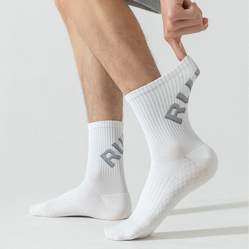 Calcetines para correr Unisex hombres mujeres tubo medio secado rápido deportes al aire libre Marthon bicicleta montar Fitness entrenamiento calcetines
