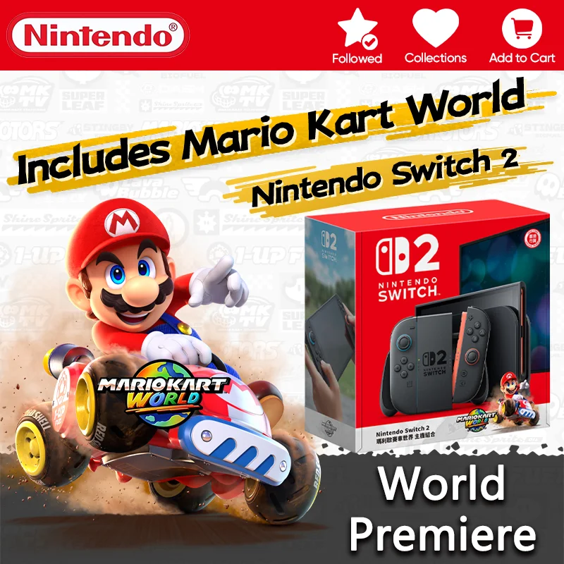 【Marke+】Nintendo Switch 2 mit Mario Kart World NS2 Handheld-Spielekonsole, 7,9-Zoll-LCD 1080P, magnetisches Design, NS2 Nintendo Switch