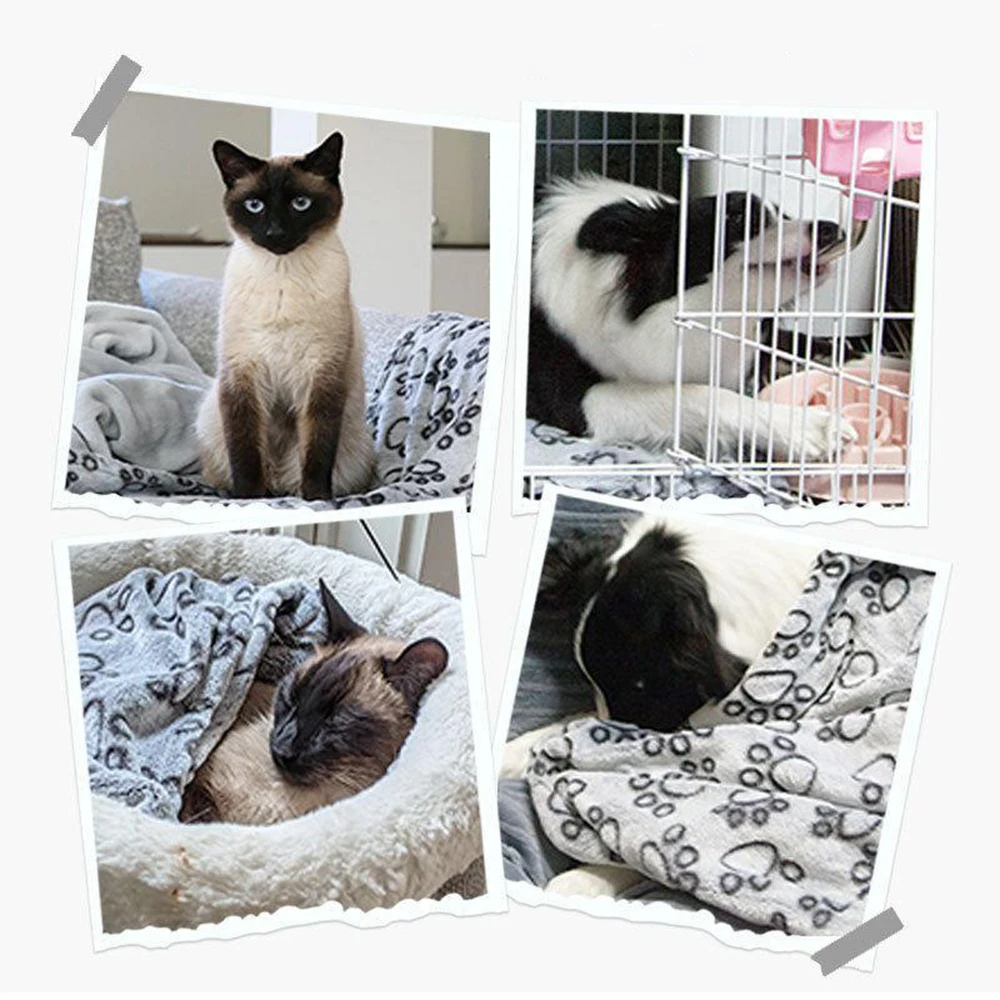 Weiche Hundedecke, waschbar, Katzendecke für Hauskatzen, große, mittelgroße und kleine Hunde, Geschenke für Welpen, Essentials (grau), Bett