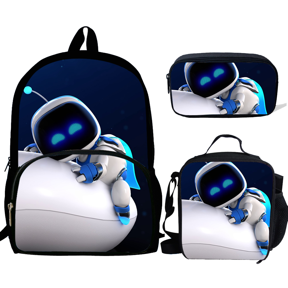 Sac à dos imprimé de Nom de jeu Om, 3 pièces, pour garçons et filles, cartable à motif pour enfants