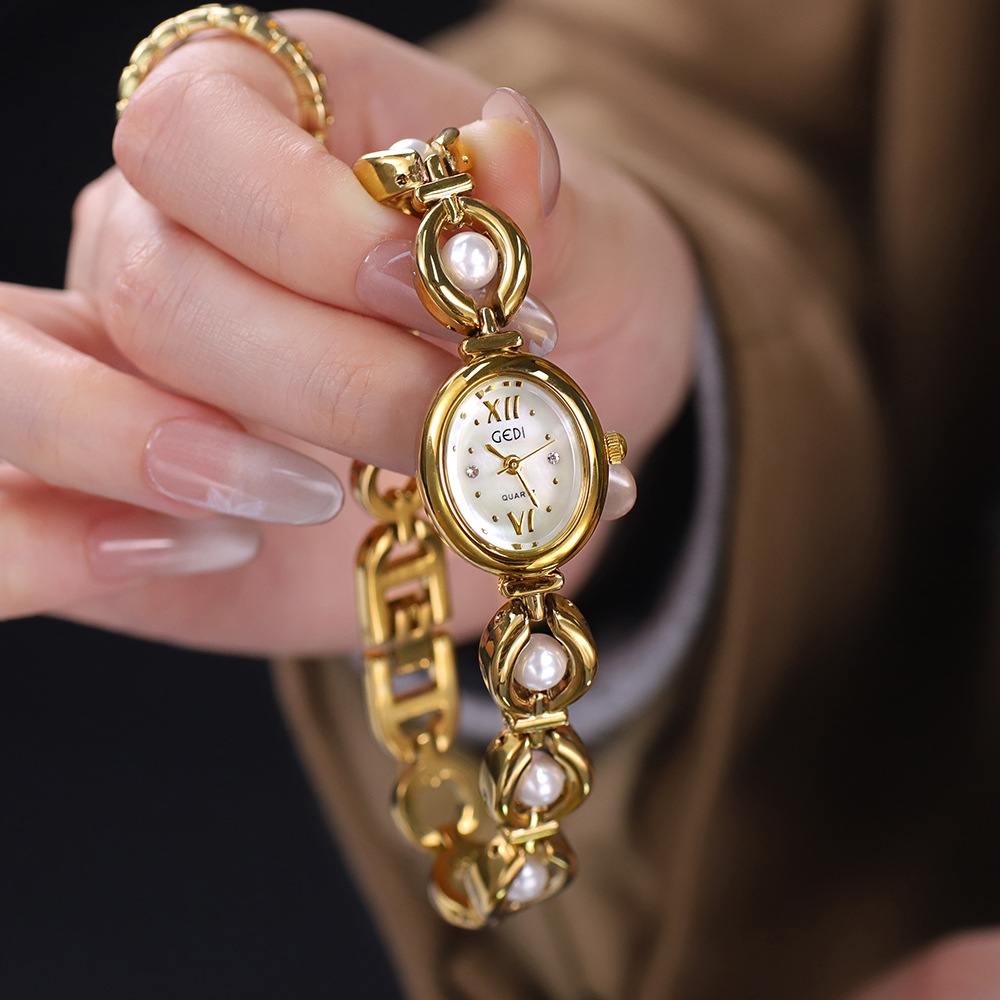 Женские часы, легкие роскошные брендовые часы в национальном стиле, зеленый браслет Zulu, водонепроницаемые женские модные кварцевые наручные часы с бусинами