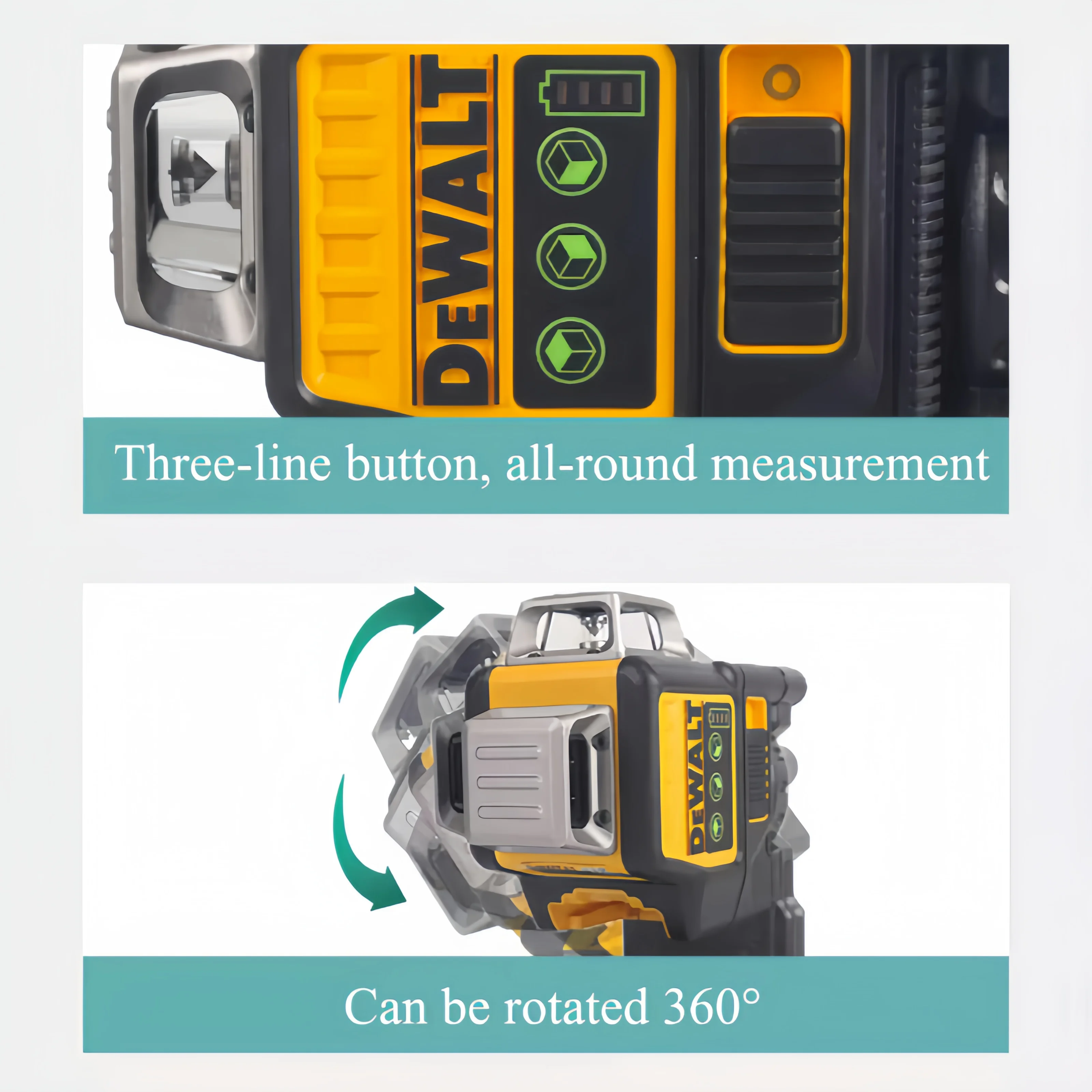 DEWALT DW089LG 12 Lines 3 Sides*360 laser laser level tools laser leveling tool Laser pointlaser leveling tool