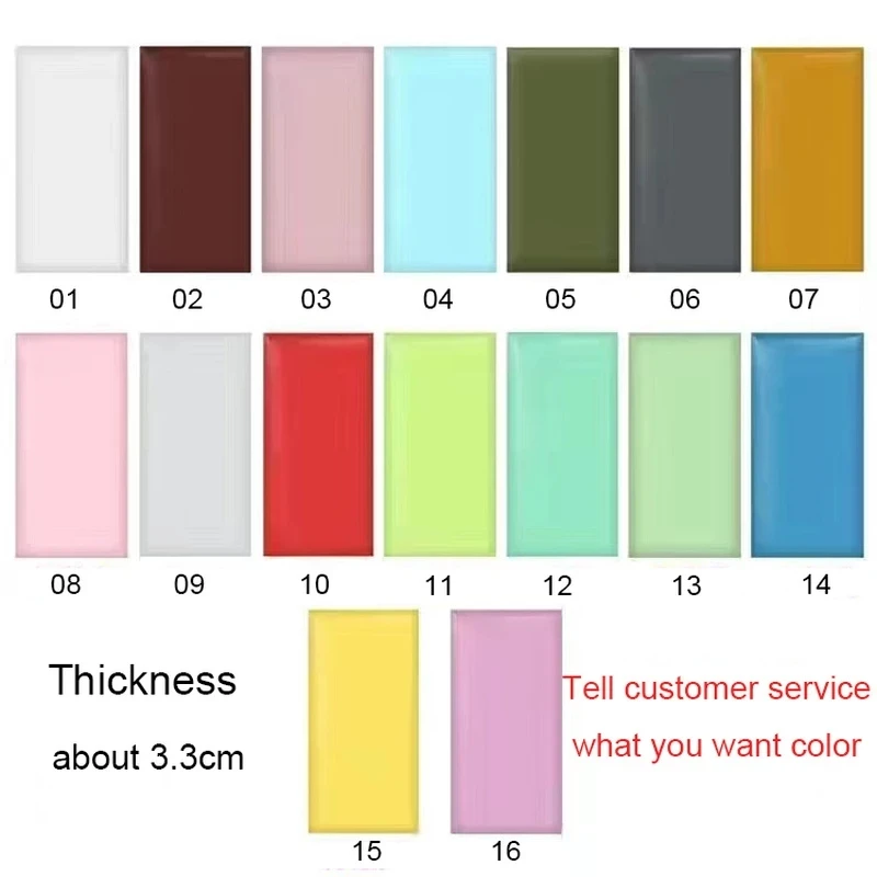 Multi Color Bed Headboards Decor PU Soft Pack Tatami Self-adhesive Child Anti-Collision Cabeceros 3D Wall Sticker Tete De Lit