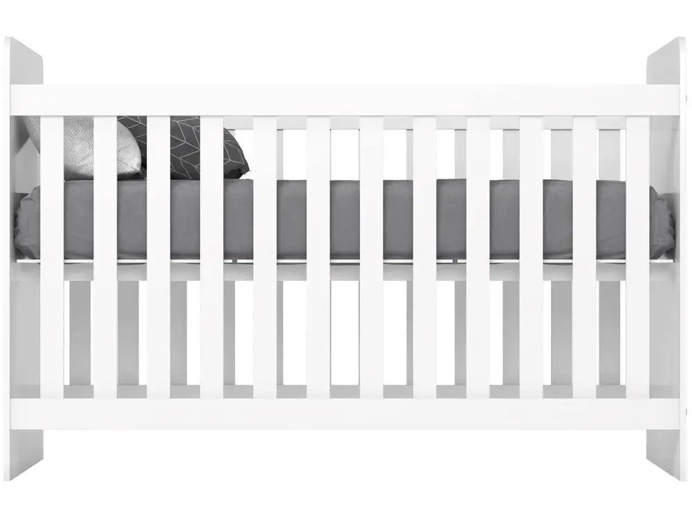 Quarto de Bebê Completo com Guarda-roupa Berço e Cômoda Henn Labirinto Branco