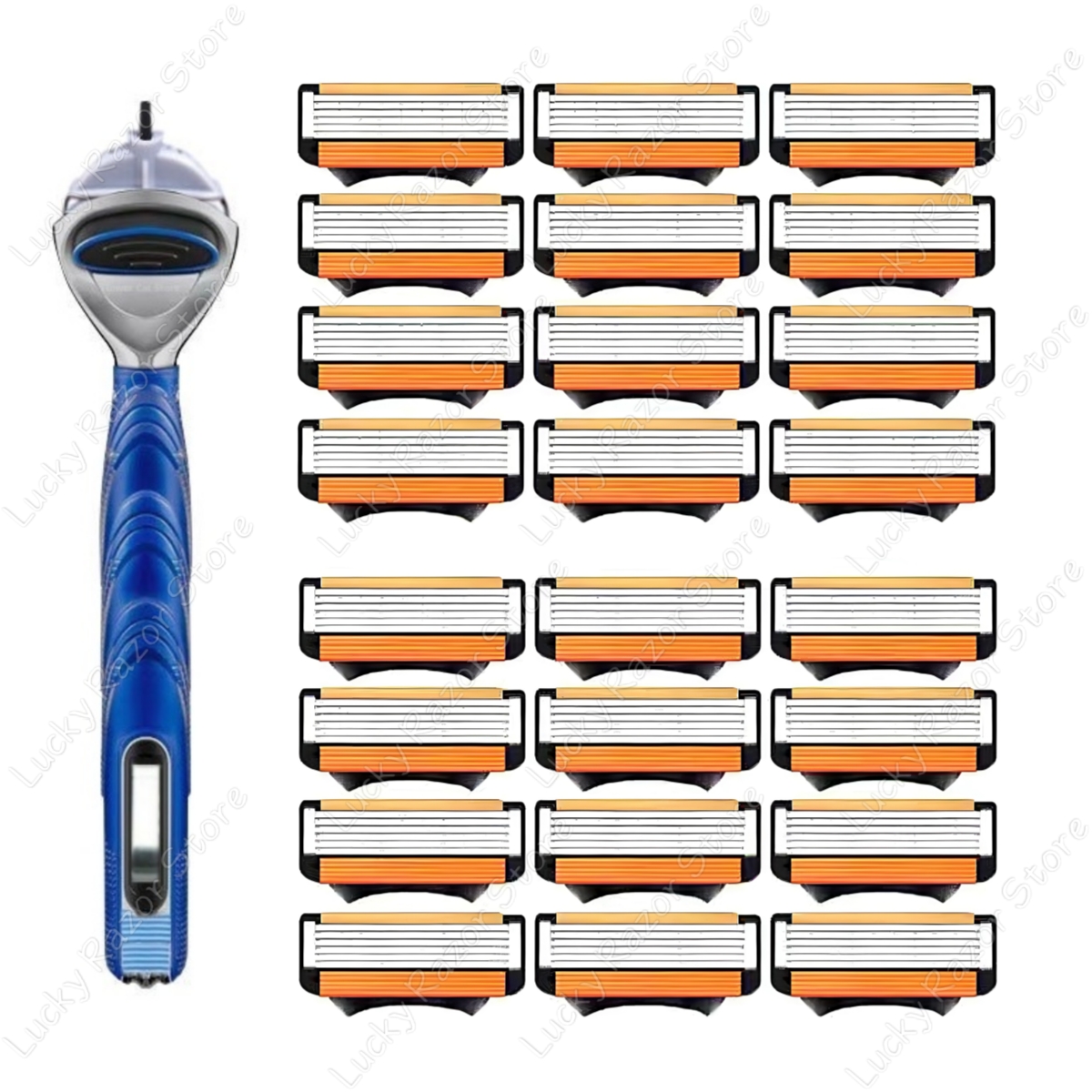 New fusion Shaver Cyclic replaceable Razor Blade 5 Layers Safety Manual Shaving Head Replacement Professional Shaver Blades