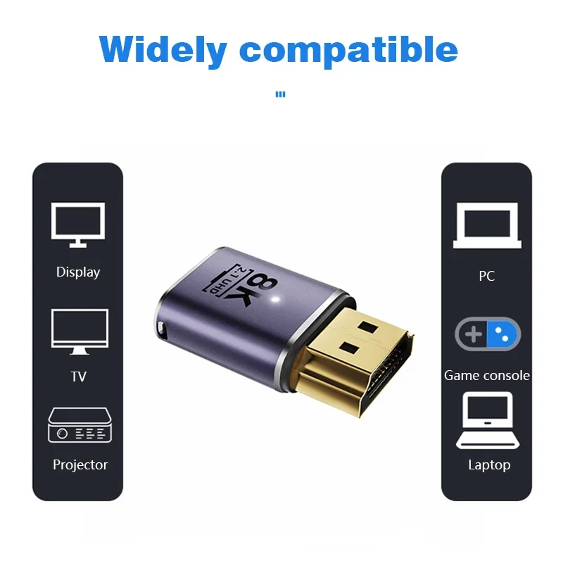   Convertitore mini micro hdmi a HDMI 2.1 48Gpbs 8K60HZ 4K120HZ per proiettore HDTV PS4 PS5 PC portatile