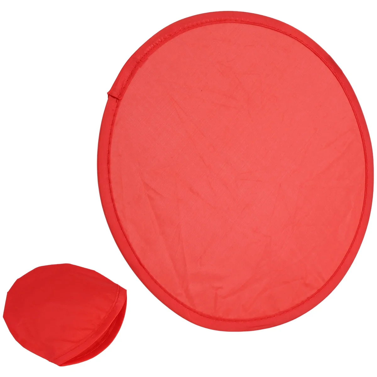 Fã redondo dobrável, vermelho