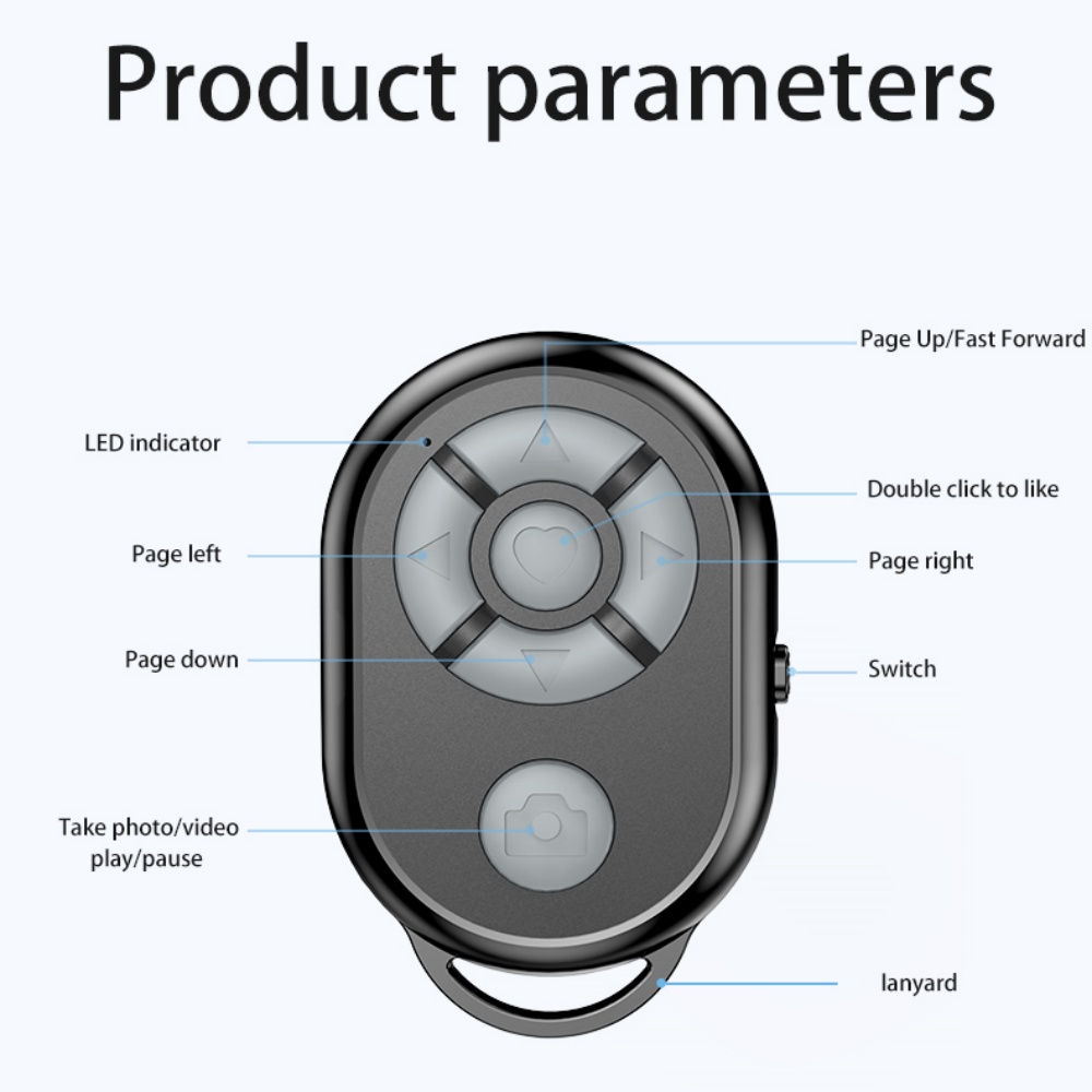 Bluetooth Remote Control for iPhone Xiaomi Android iOS Phones Selfie Stick Wireless Shutter Portable Phone Camera Controller