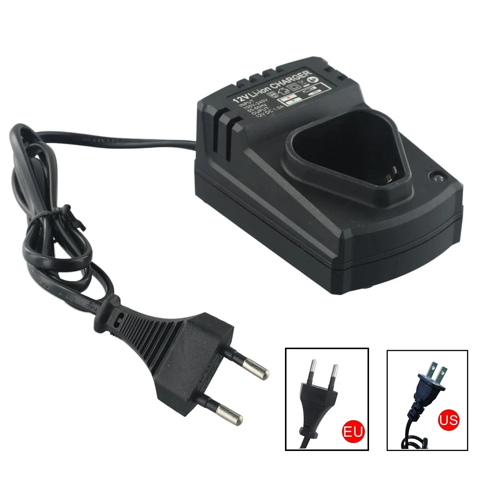 Część do elektronarzędzi DC US/EU Ładowarka akumulatorowa Li-ion Obsługa 110-240V Czarna Do elektrycznej wiertarki litowej Wkrętarka litowa 12V