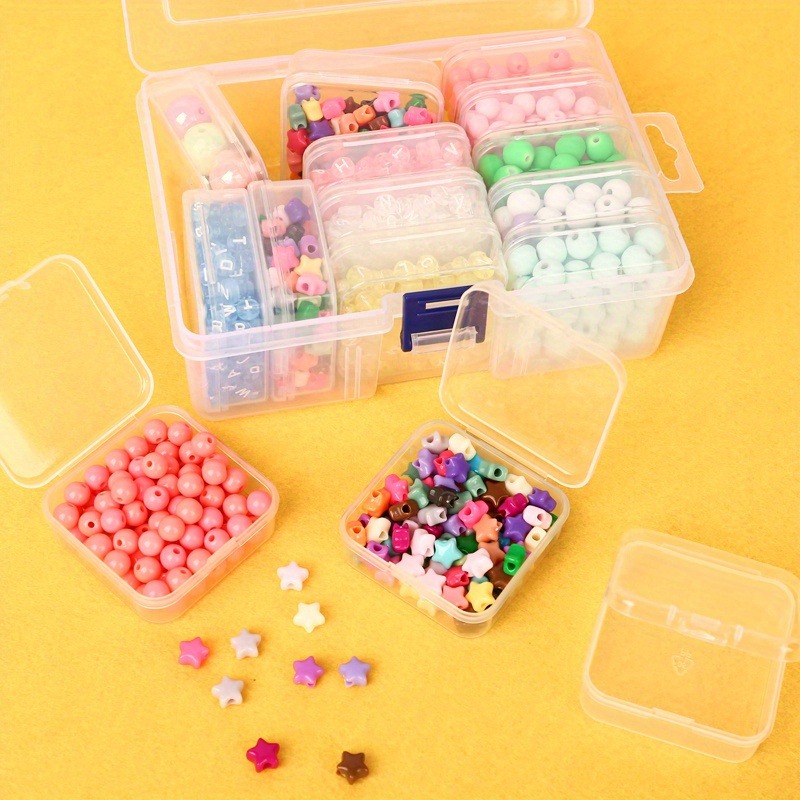 The Transparent Independent Packaging Box Is Small Bead Organizers, Plastic Storage Cases Mini Clear Bead Storage