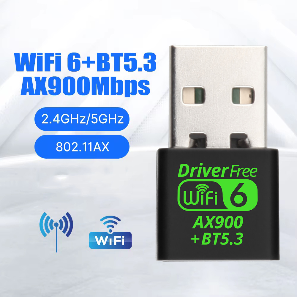 AX900 USB WiFi 6 Bluetooth 5.3 Adapter 2in1 Dongle Dual Band 2,4G & 5GHz USB WiFi Netzwerk Wireless Wlan Receiver FAHRER KOSTENLOS