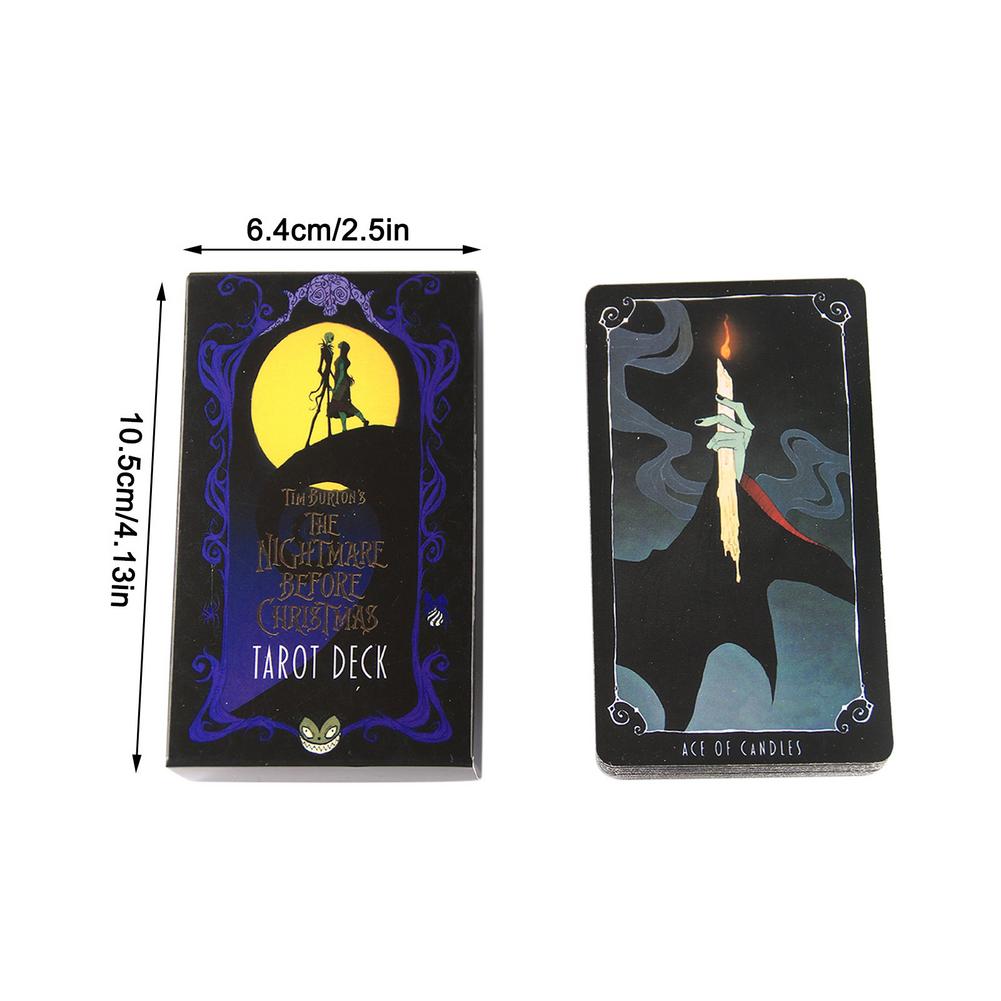Nightmare Before Christ Mas Tarot Deck และหนังสือคู่มือ 78 การ์ดสํารับและการ์ดเกมเกมกระดาน Divination บอกของเล่นแห่งอนาคต