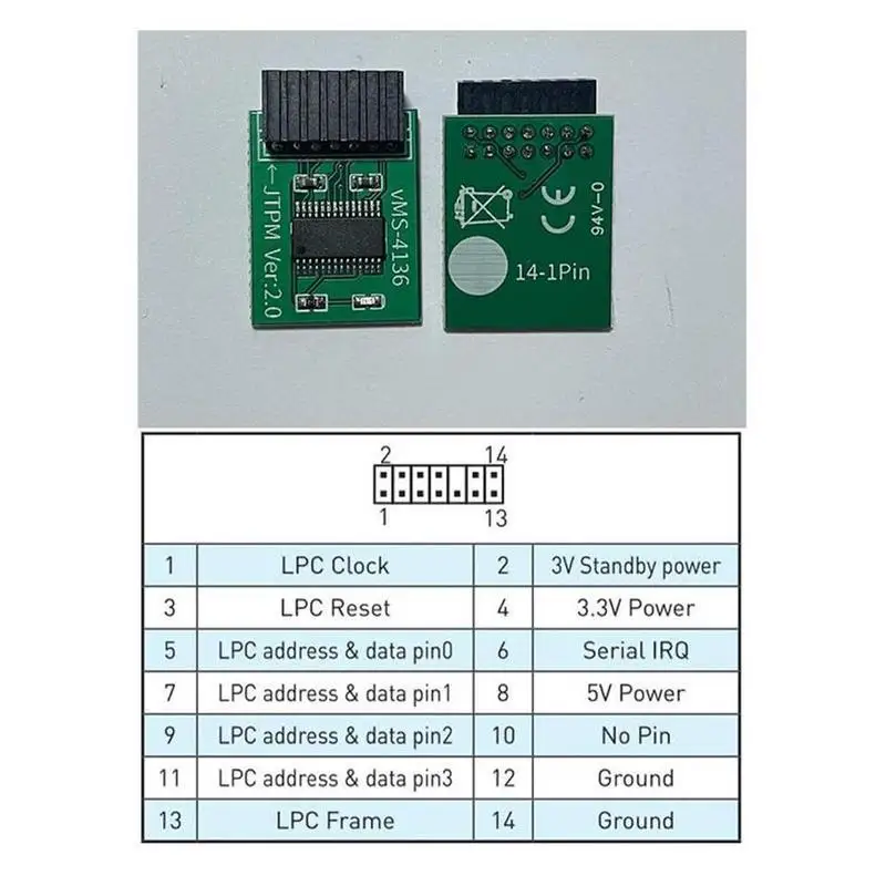TPM 2.0 Security Module 12 14 18 20 Pin For ASUS MSI GIGABYTE ASRock Encryption Security Module Remote Card TPM 2.0 Module Board