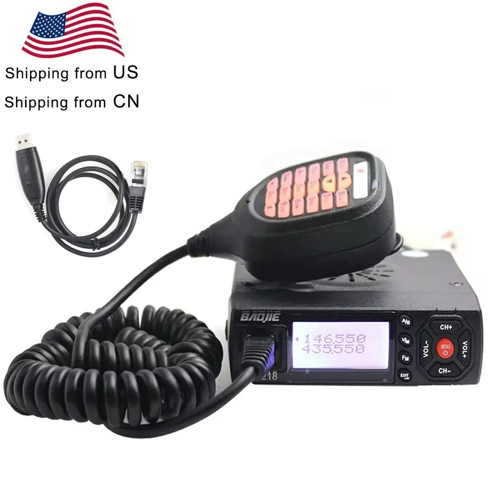 BAOJIE BJ-218 25W Sử Radio Di Động 2 Băng Tần 136-174 Và 400-470MHz FM Radio BJ218 bộ Đàm