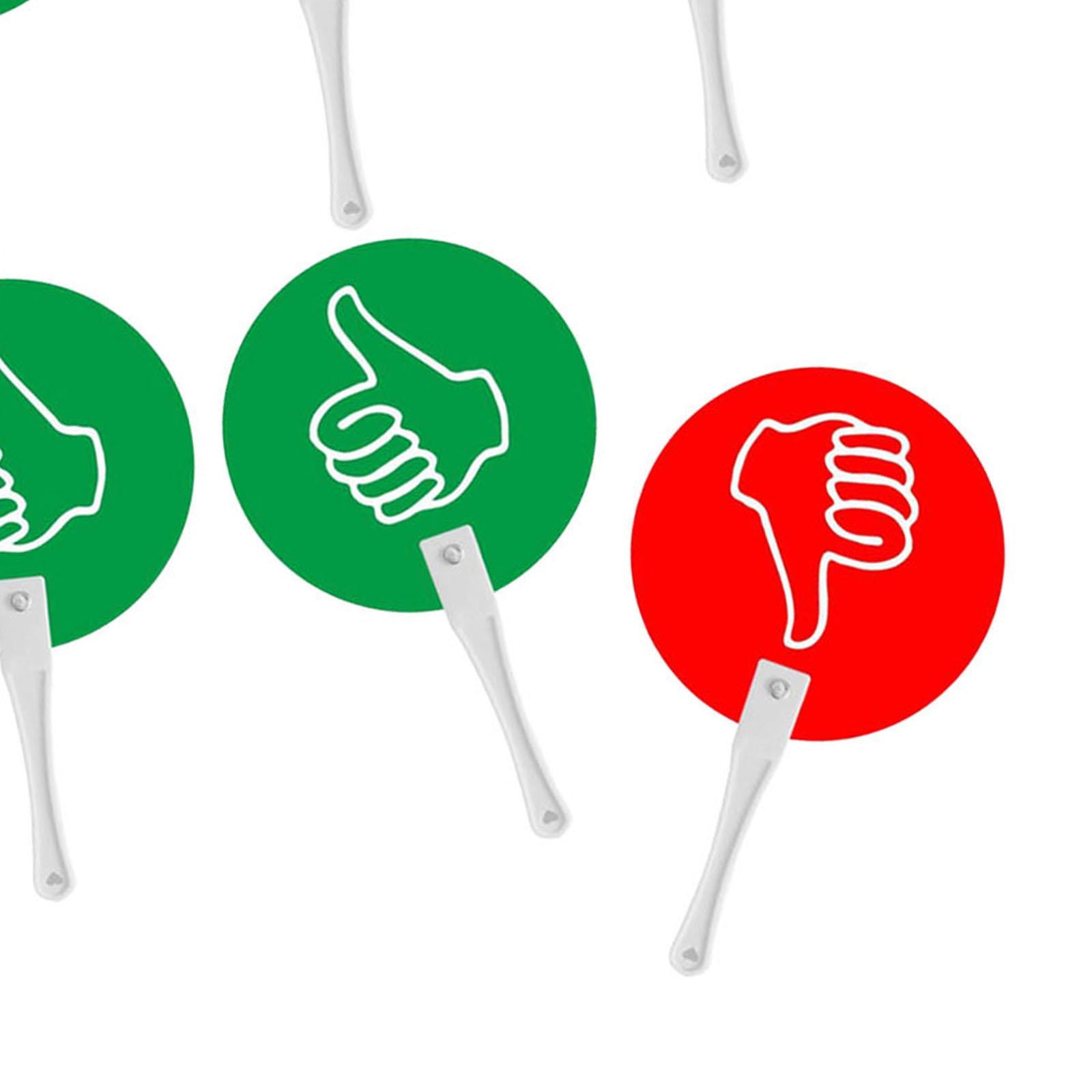 10 pezzi di pagaie per voto, sì, nessuna pagaia, pollice verso l'alto, vere pagaie finte per attività in classe, riunioni, valutazione