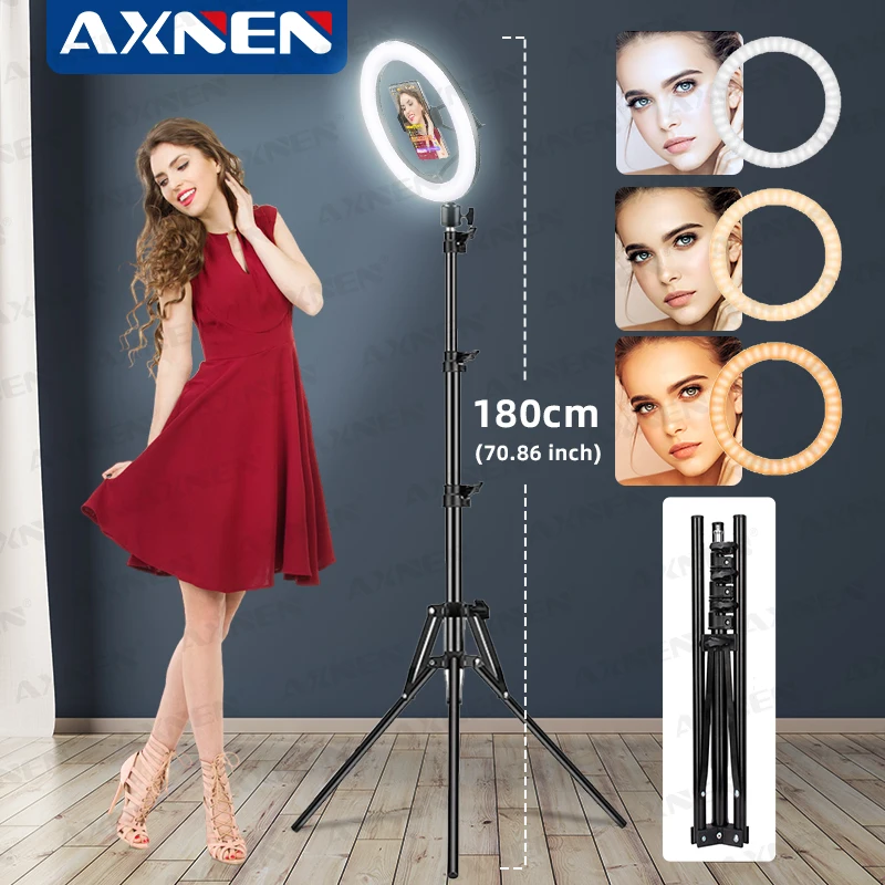 26 cm Foto Ringlicht Led Selfie Ring Licht Telefon Fernbedienung Lampe Fotografie Beleuchtung mit Stativ Halter Youtube Video