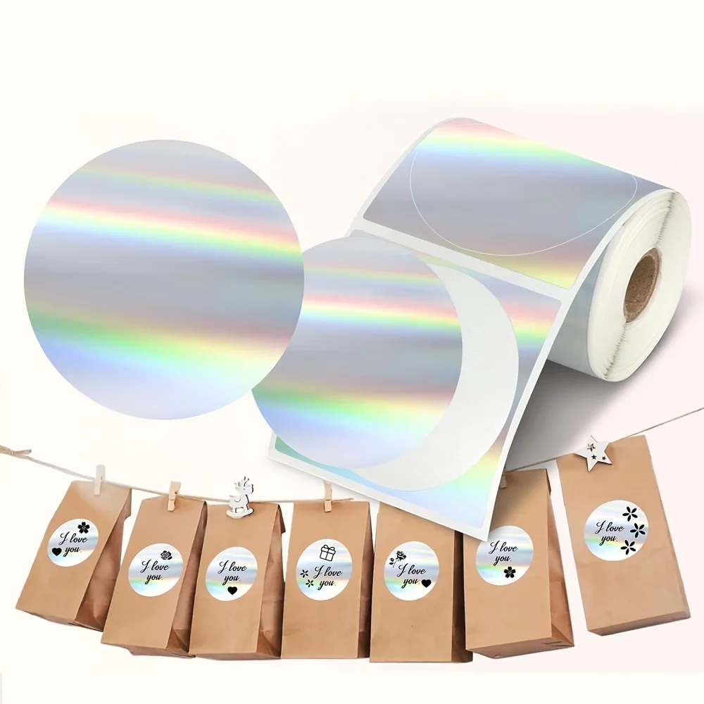 1 Roll Round Thermal Label Paper For Phomemo M220 M200 M221 M110 Label Maker, 1.96" X 1.96" Waterproof Sticker Mini Laser Paper