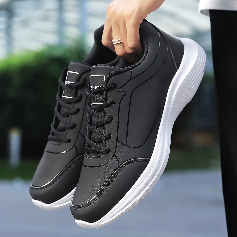 Nuevos zapatos para correr para hombre, zapatillas cálidas de invierno para hombre, zapatos antideslizantes transpirables para caminar para hombre, zapatos informales suaves con cordones, ligeros