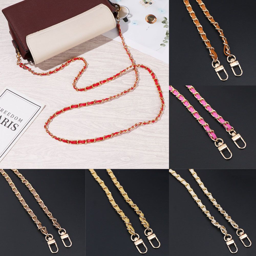 120CM PU cuero + Metal mujer correa de cuero cadena bolso de hombro correa para mujer bolso de moda bolso cruzado