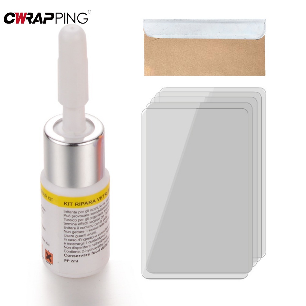 Car Windshield Repair Tool Glass Cracked Scratch Repair Fluid Agent Set Windscreenfor Window Repair Car Repairing Glue Tools