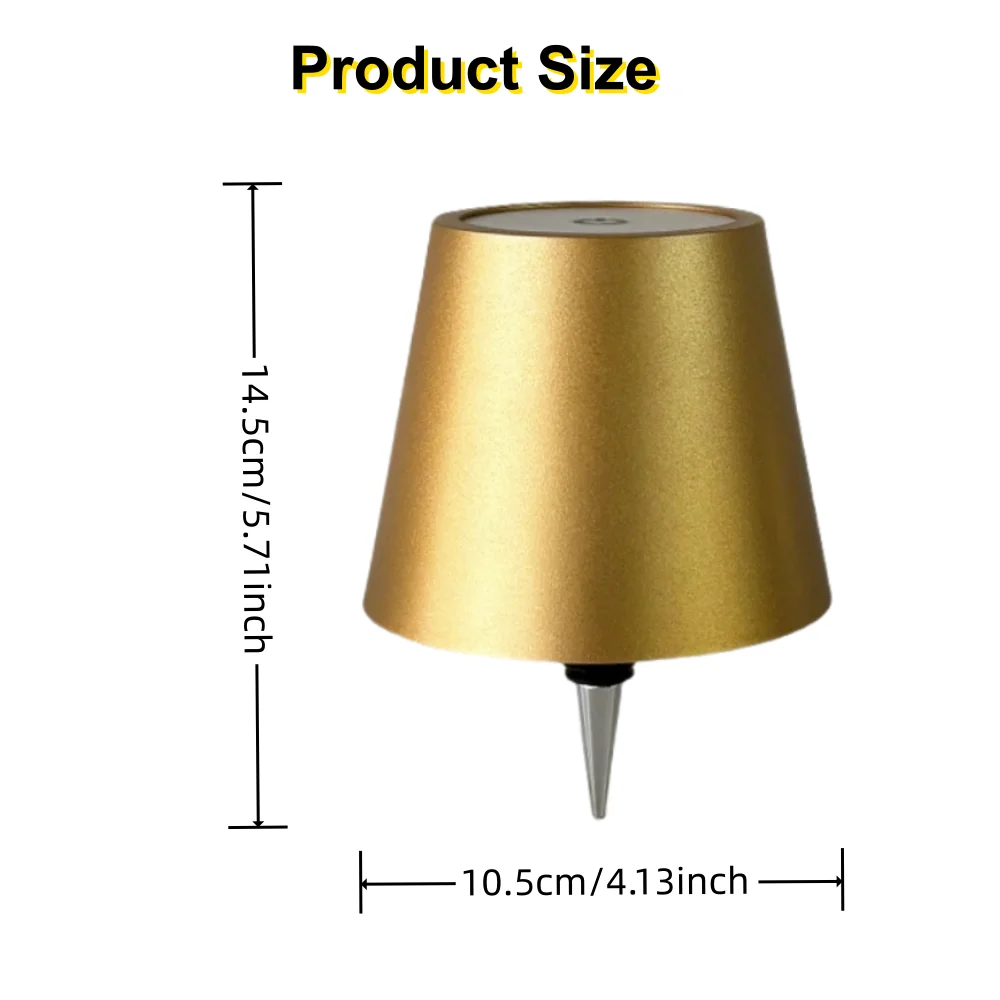 Wireless LED Wine Bottle Light Rechargeable Vases Table Lamp Touch Switch Night Light for Cafe Bar Club Hotel Restaurant Decor