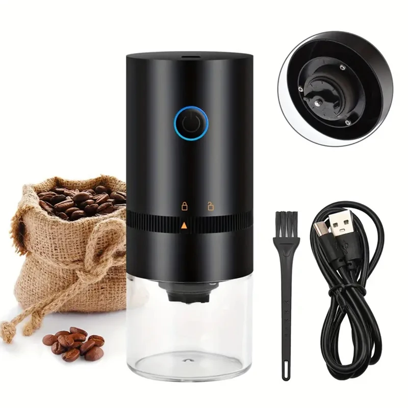 เครื่องบดกาแฟเสี้ยนแบบชาร์จ USB - พกพาสะดวกที่สมบูรณ์แบบด้วยการตั้งค่าที่ปรับได้และบํารุงรักษาง่ายสําหรับคนรักกาแฟ