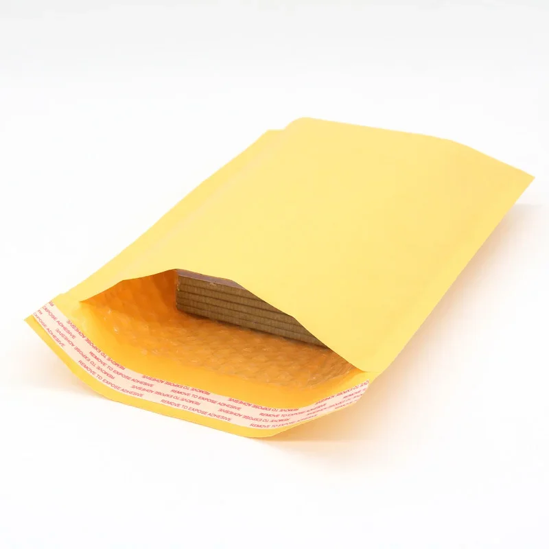 100PCS กระดาษคราฟท์ Bubble Mailers ซองกระเป๋าจัดส่งซองจดหมายโฟม Mailing จัดส่งบรรจุภัณฑ์ Courier กระเป๋า