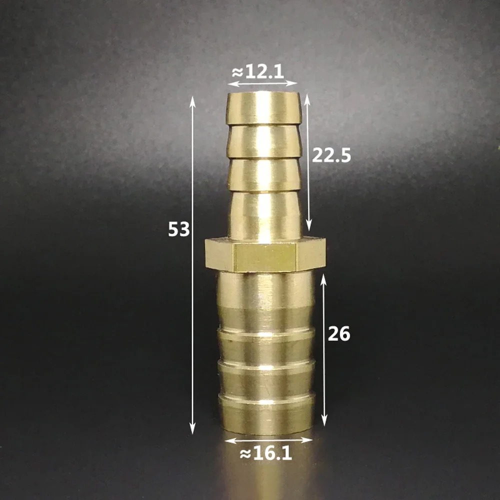 2.5 3 4 5 6 7 8 9 10 12 14 16 19 22 25 32 mm Hose Barb Hosetail Straight Reducer Adapter Transfer Brass Pipe Fitting Water Gas