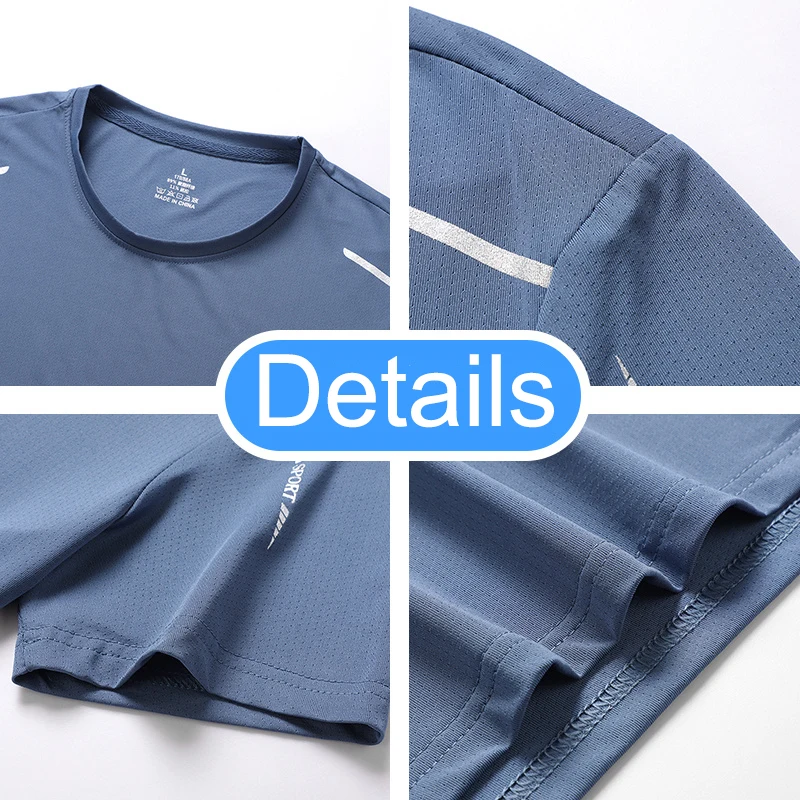 CHRLCK Men's Running Quick Drying เสื้อยืด Breathable เดินป่าตกปลา Tees ความยืดหยุ่นนุ่มกีฬากลางแจ้งสั้นเสื้อฤดูร้อน