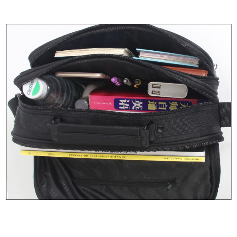 Maletín negro impermeable para Hombre y mujer, Bolso de hombro de marca de alta calidad, bandolera, 2024